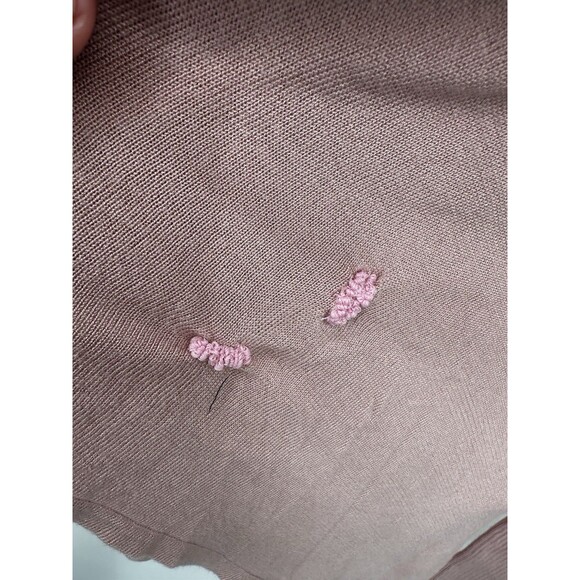 Fantastic Ted baker Cardigan Light Salmon Colour With Roses At The Back 2 /M - Picture 3 of 16